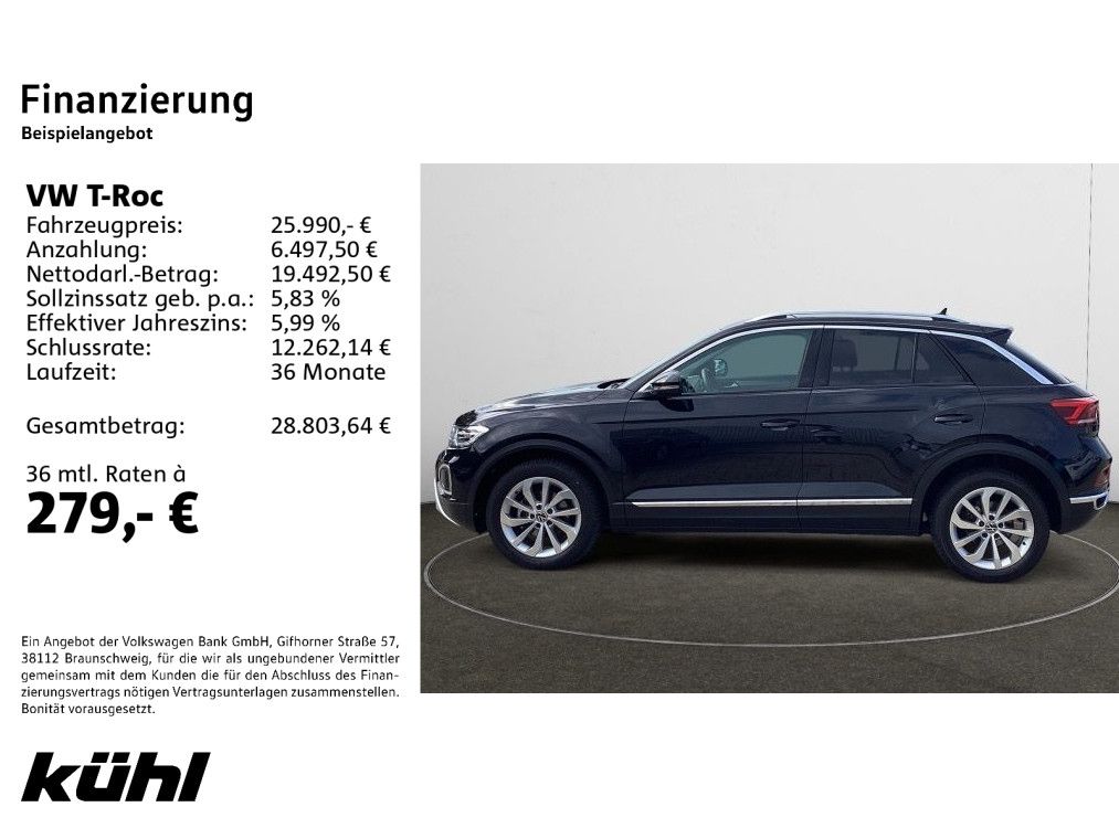 Volkswagen T-Roc 2022 г. Чёрный, пробег 39638 км