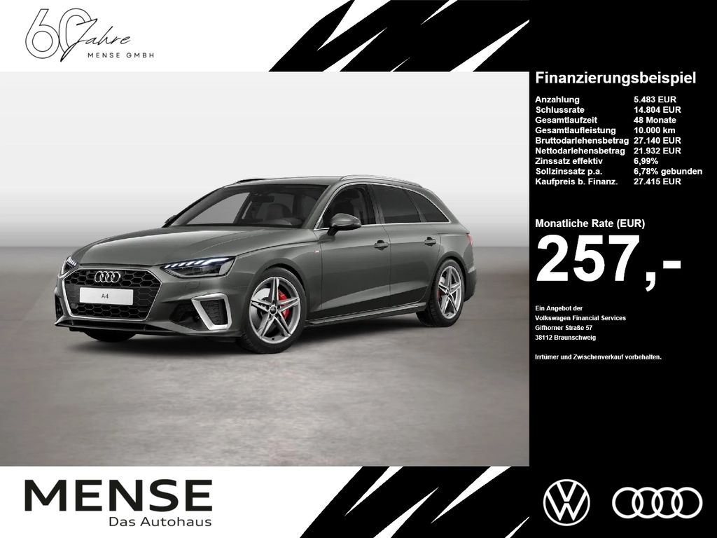 Audi A4 2023 г. Серый, пробег 55010 км