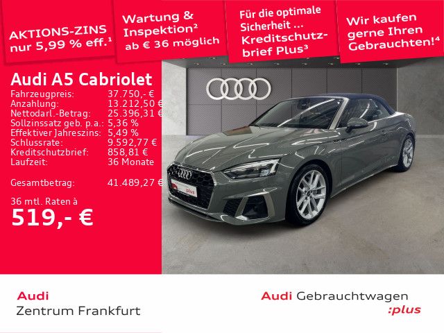 Audi A5 2022 г. Серый, пробег 49559 км