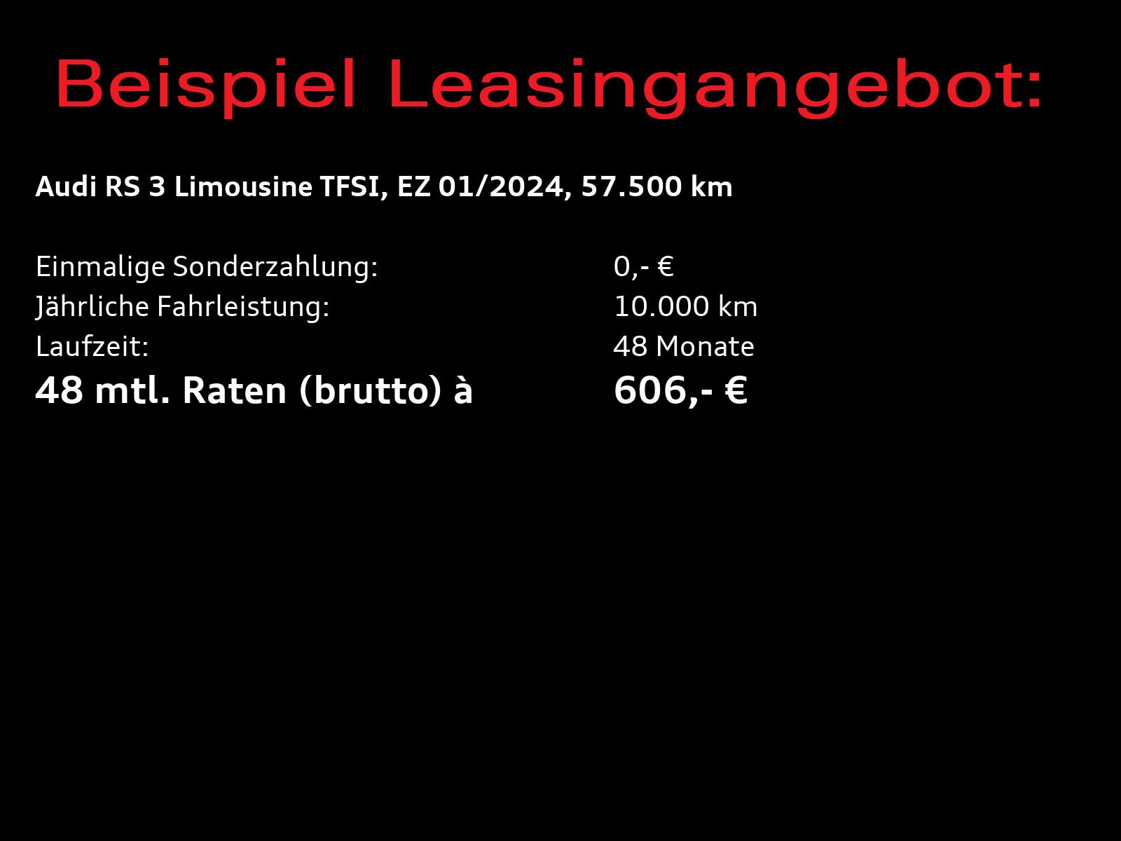 Audi RS3 2024 г. Белый, пробег 57500 км