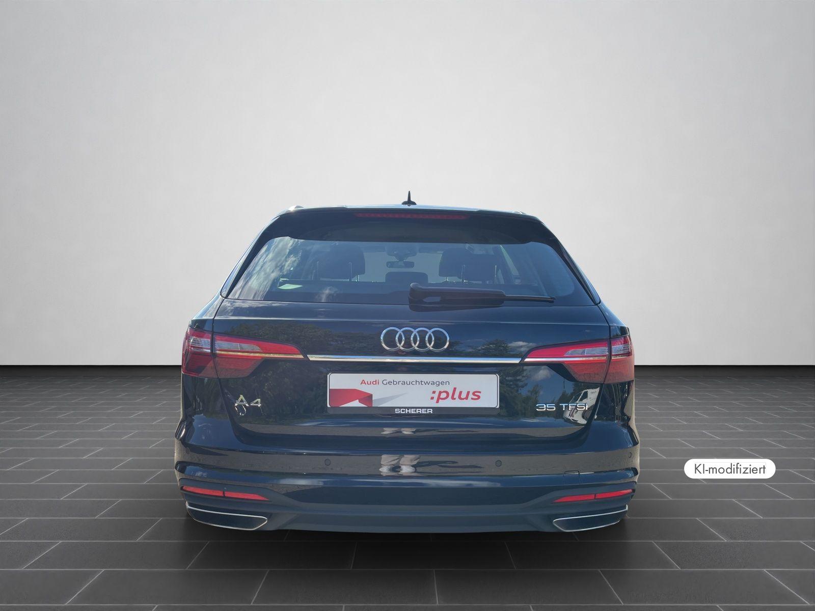 Audi A4 2023 г. Чёрный, пробег 48900 км