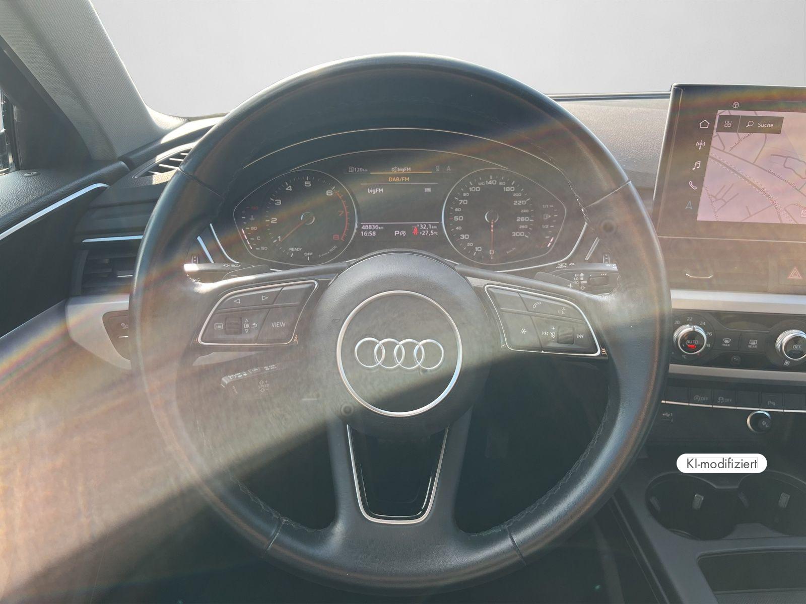 Audi A4 2023 г. Чёрный, пробег 48900 км