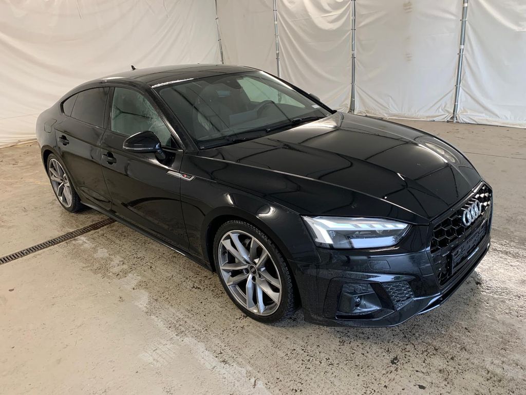 Audi A5 2023 г. Чёрный, пробег 38495 км