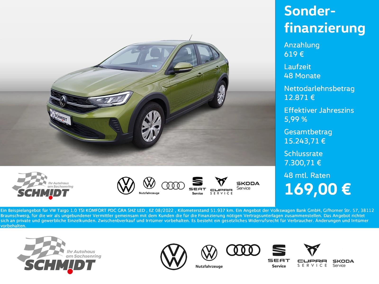 Volkswagen Taigo 2022 г. Зелёный, пробег 51937 км