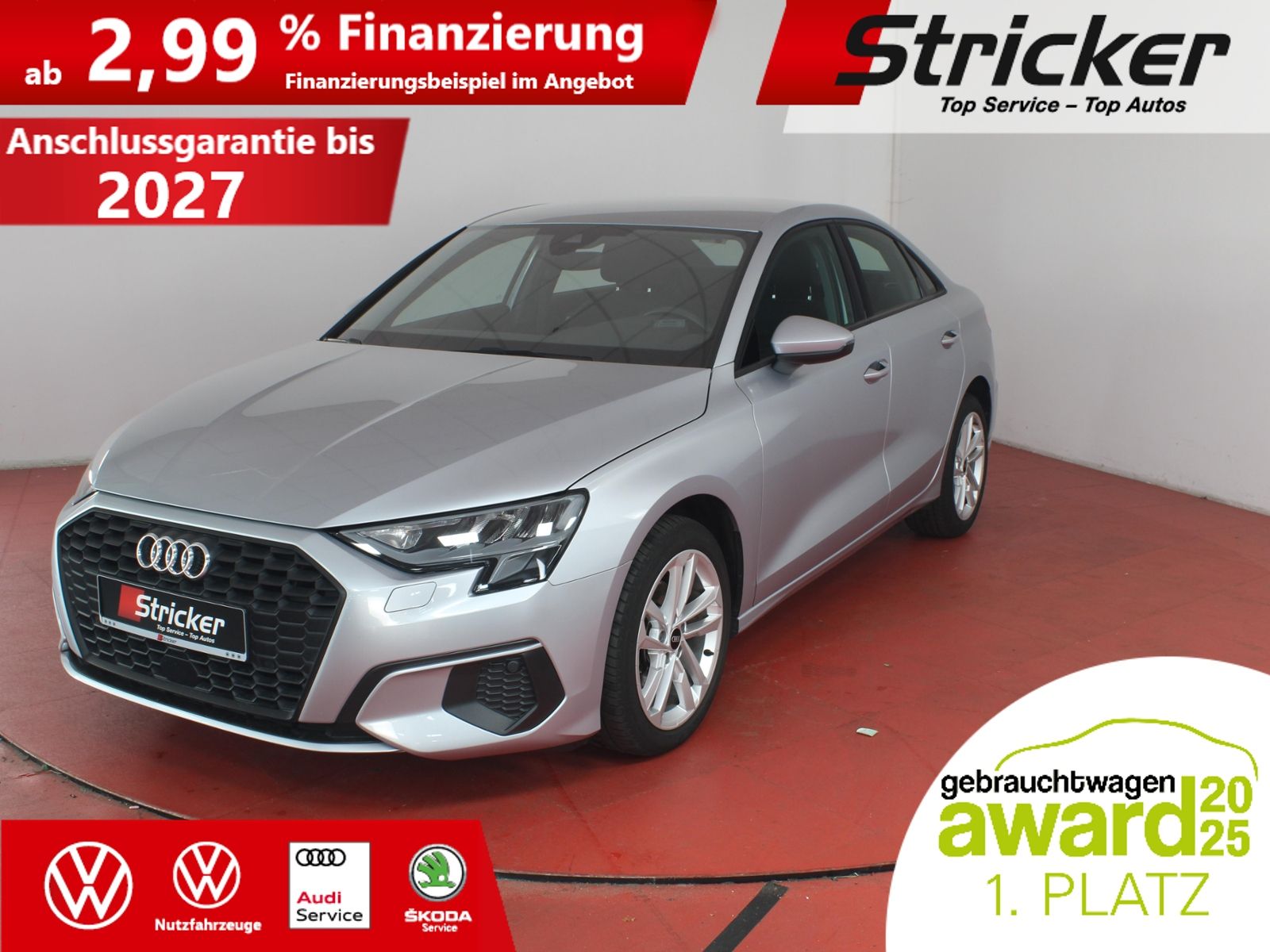 Audi A3 2022 г. Серебристый, пробег 48360 км