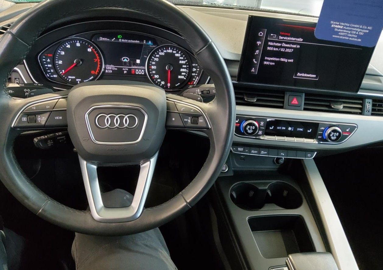 Audi A4 2023 г. Чёрный, пробег 59911 км