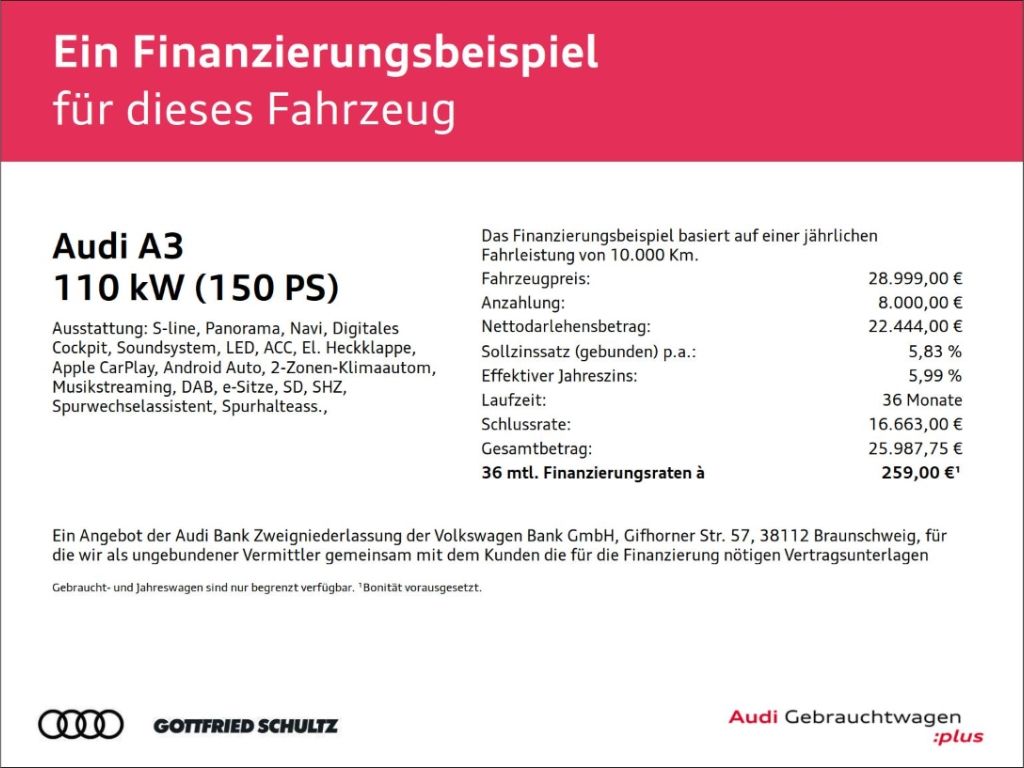 Audi A3 2023 г. Серый, пробег 42796 км