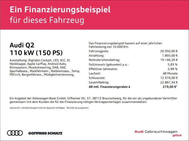 Audi Q2 2023 г. Серый, пробег 42792 км