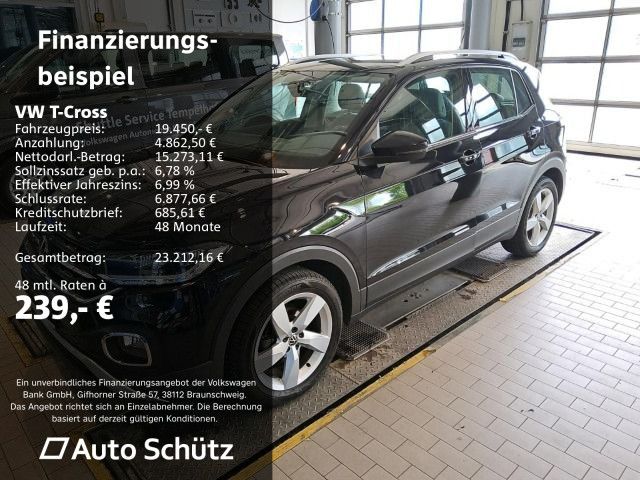 Volkswagen T-Cross 2023 г. Чёрный, пробег 30400 км