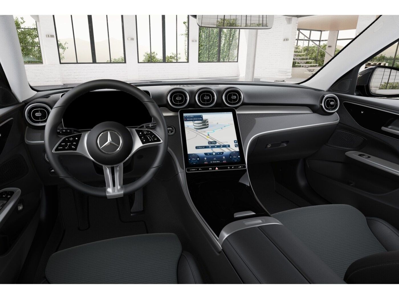 Mercedes-Benz C 220 2022 г. Чёрный, пробег 55653 км