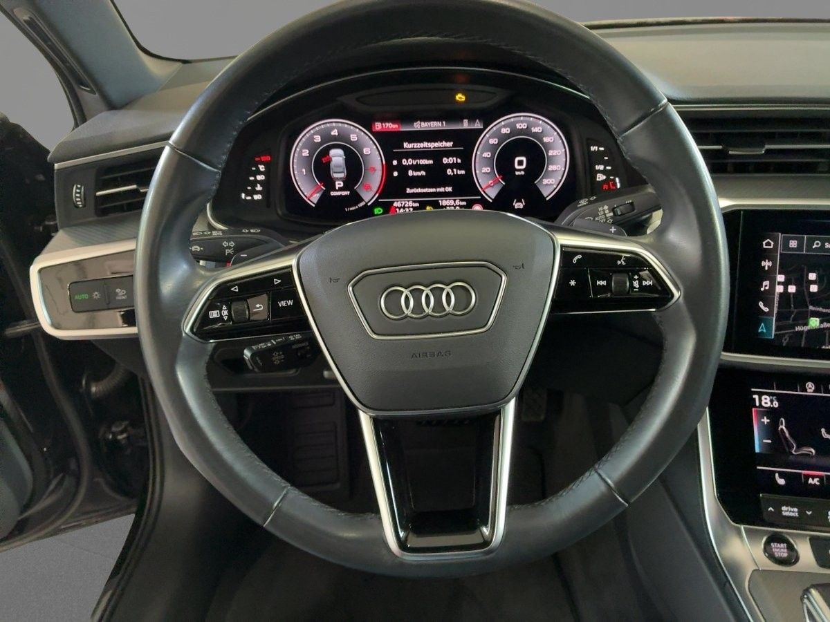 Audi A6 2023 г. Чёрный, пробег 46722 км