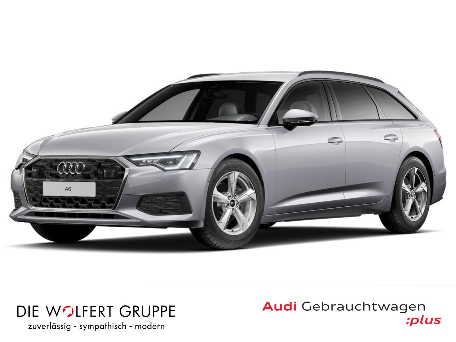 Audi A6 2023 г. Серебристый, пробег 33614 км