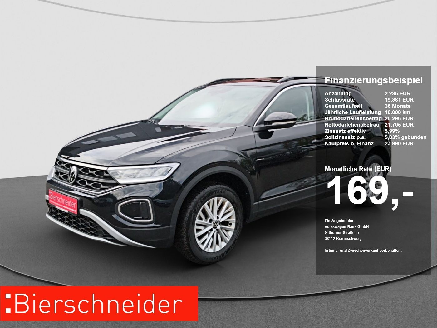 Volkswagen T-Roc 2025 г. Чёрный, пробег 28200 км