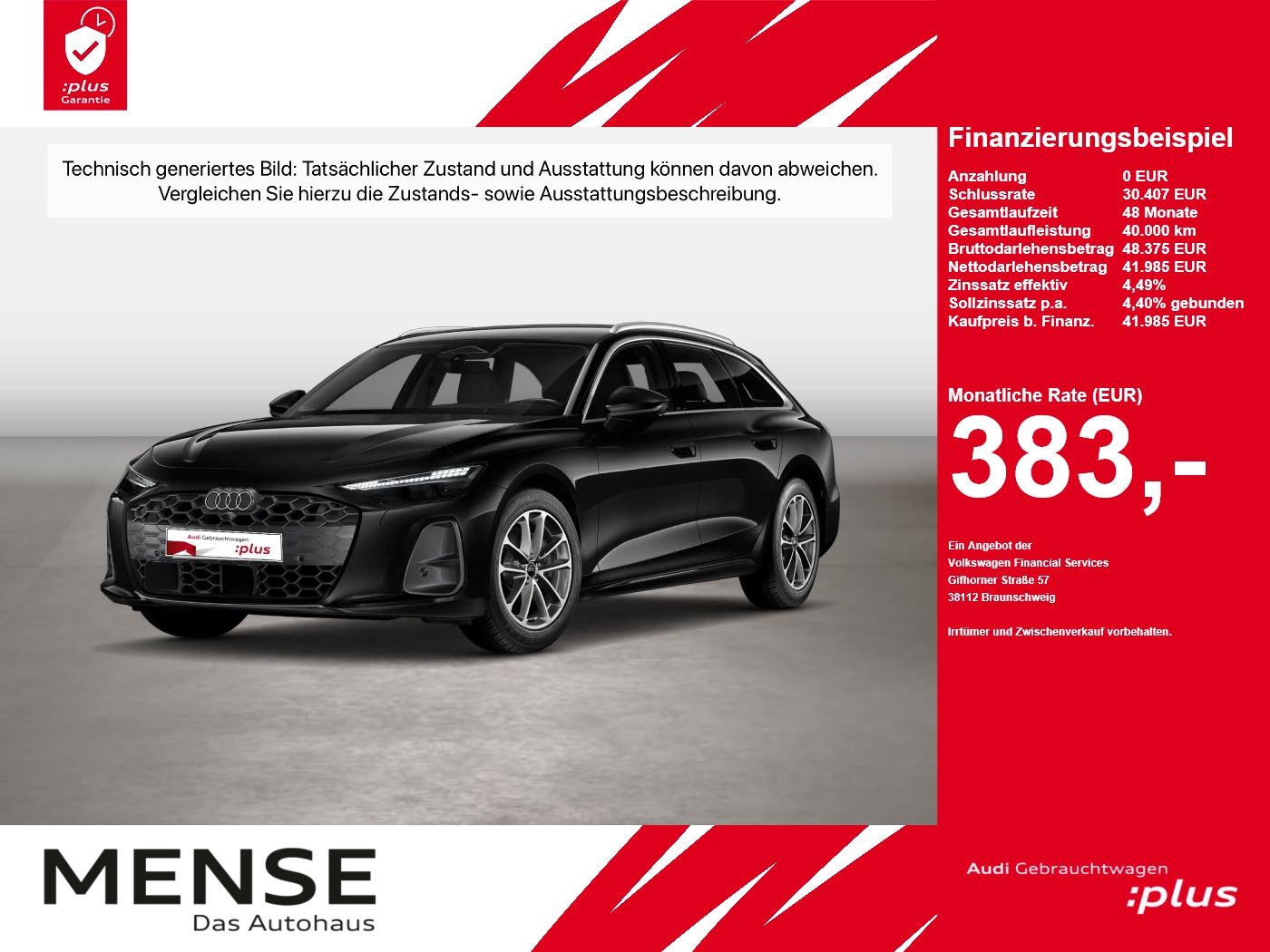 Audi A6 2026 г. Чёрный, пробег 20643 км