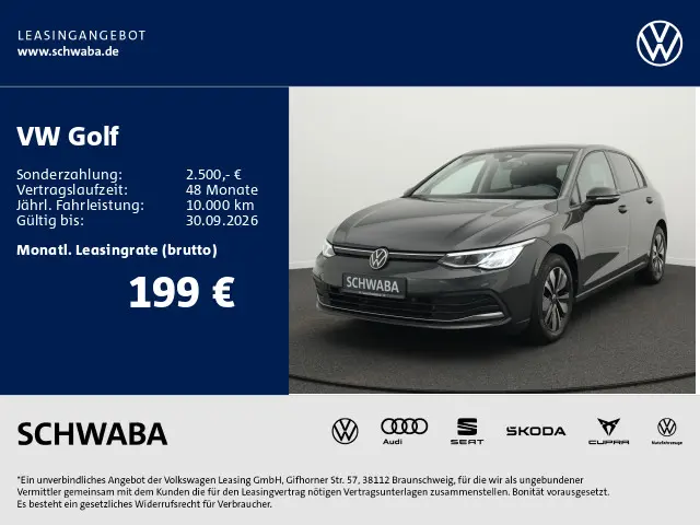 Volkswagen Golf 2024 г. Серый, пробег 37000 км