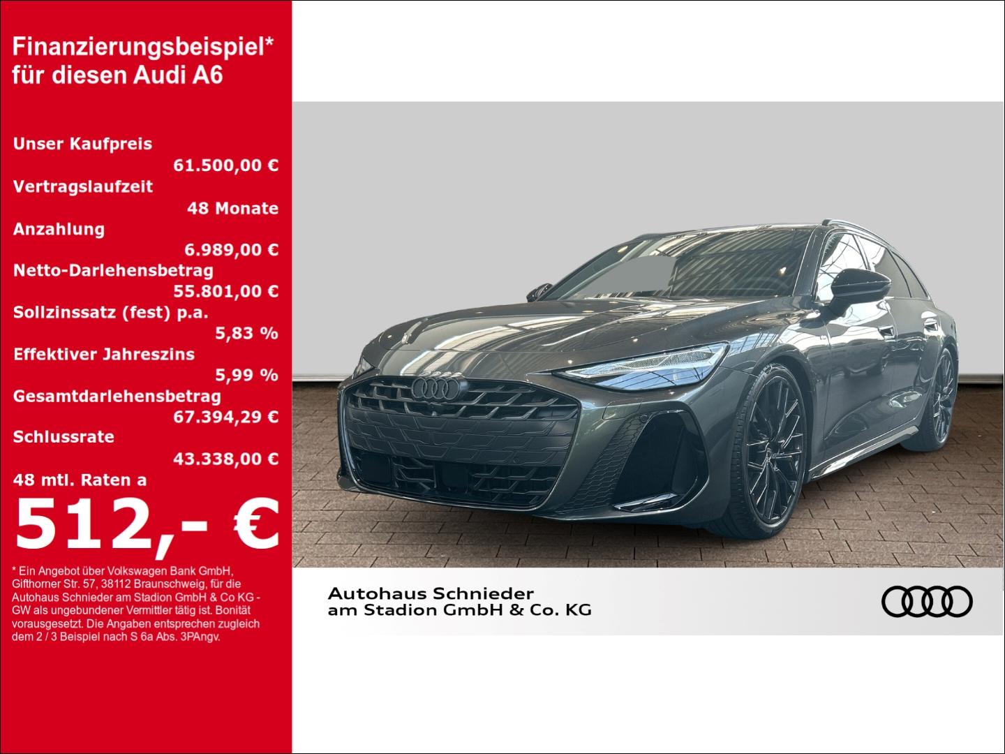 Audi A6 2025 г. Серый, пробег 18458 км