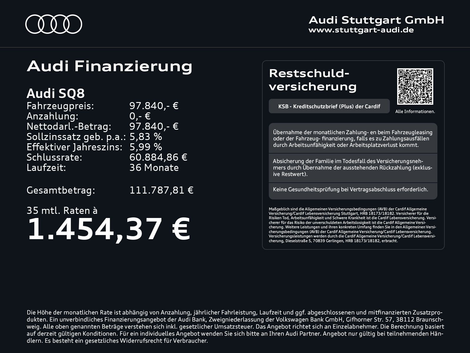 Audi SQ8 2025 г. Чёрный, пробег 27474 км