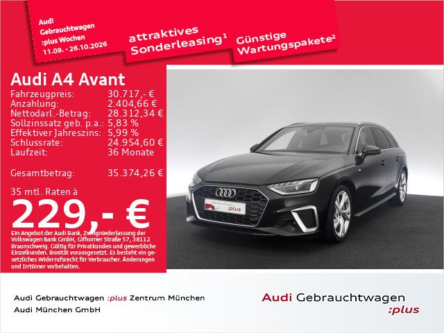 Audi A4 2024 г. Чёрный, пробег 55955 км