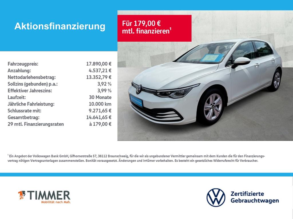 Volkswagen Golf 2022 г. Белый, пробег 52481 км