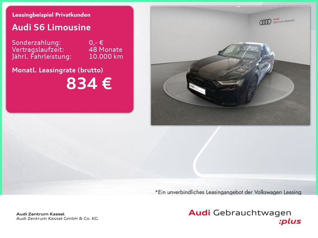 Audi S6 2024 г. Чёрный, пробег 50048 км