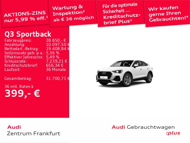 Audi Q3 2024 г. Белый, пробег 40359 км