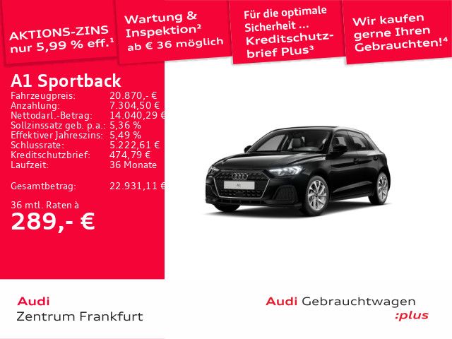Audi A1 2023 г. Чёрный, пробег 26833 км