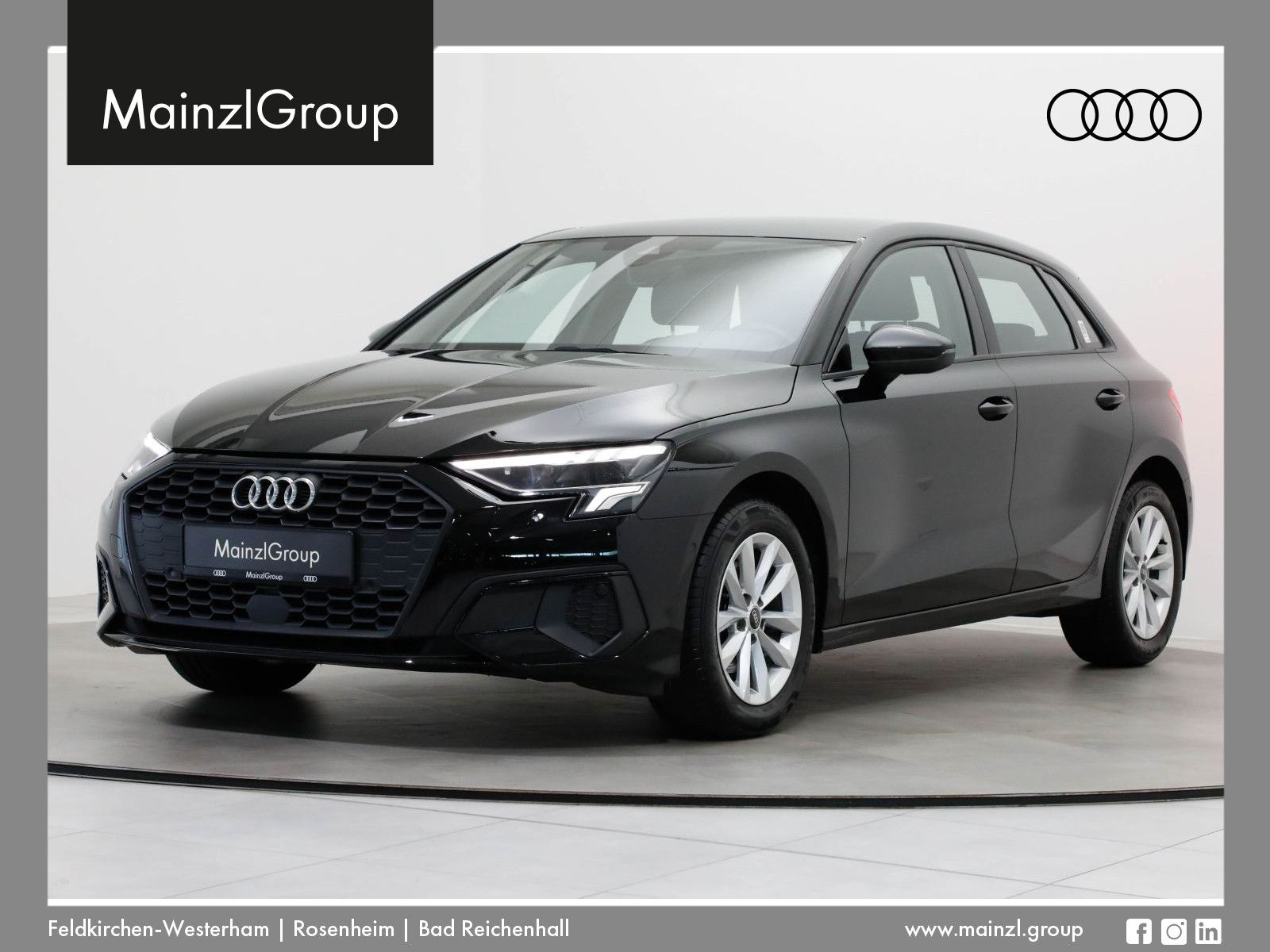 Audi A3 2023 г. Чёрный, пробег 41330 км