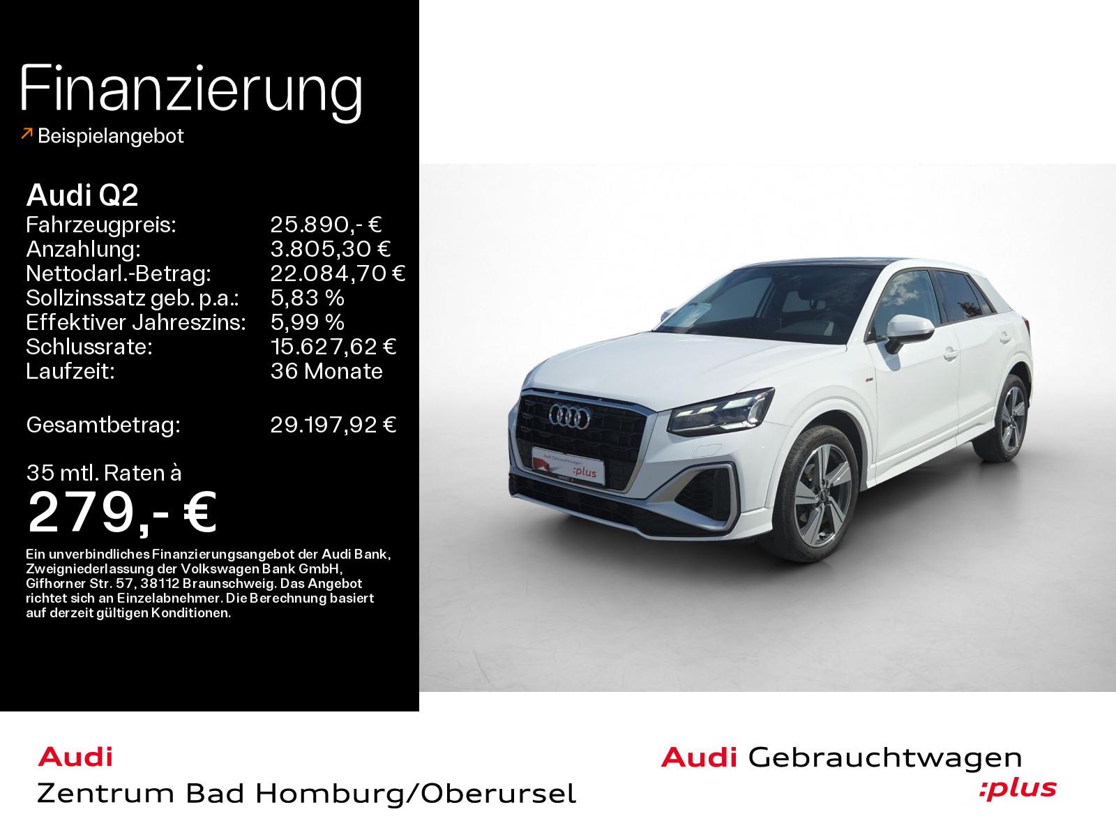 Audi Q2 2023 г. Белый, пробег 50260 км