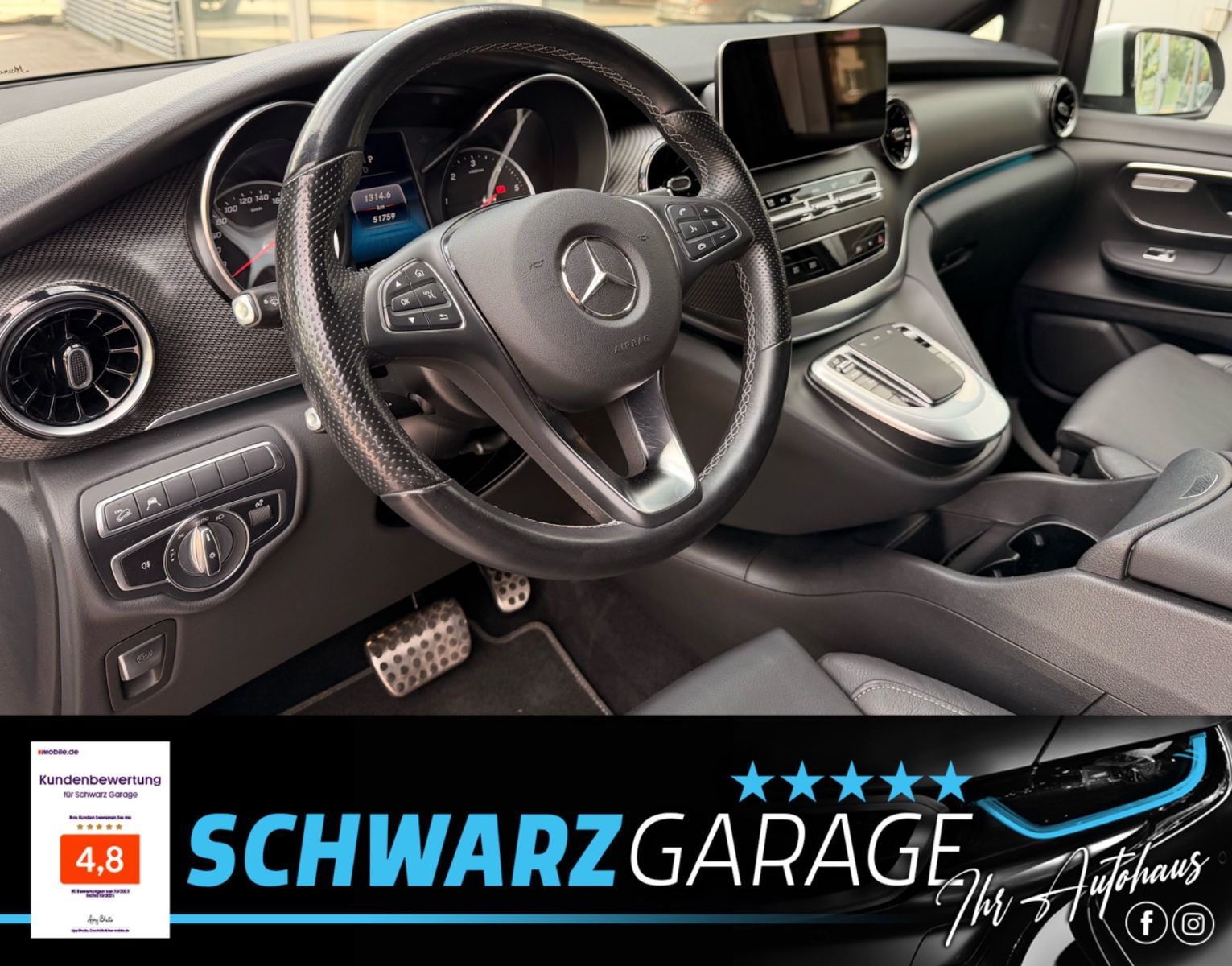 Mercedes-Benz V 250 2023 г. Белый, пробег 49888 км