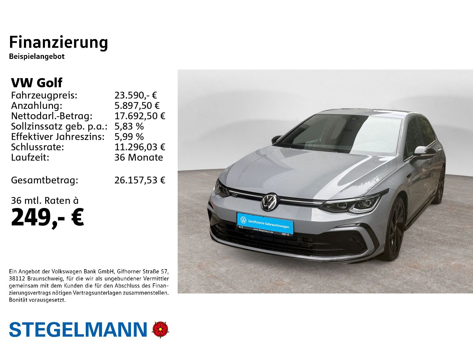 Volkswagen Golf 2022 г. Серый, пробег 40522 км
