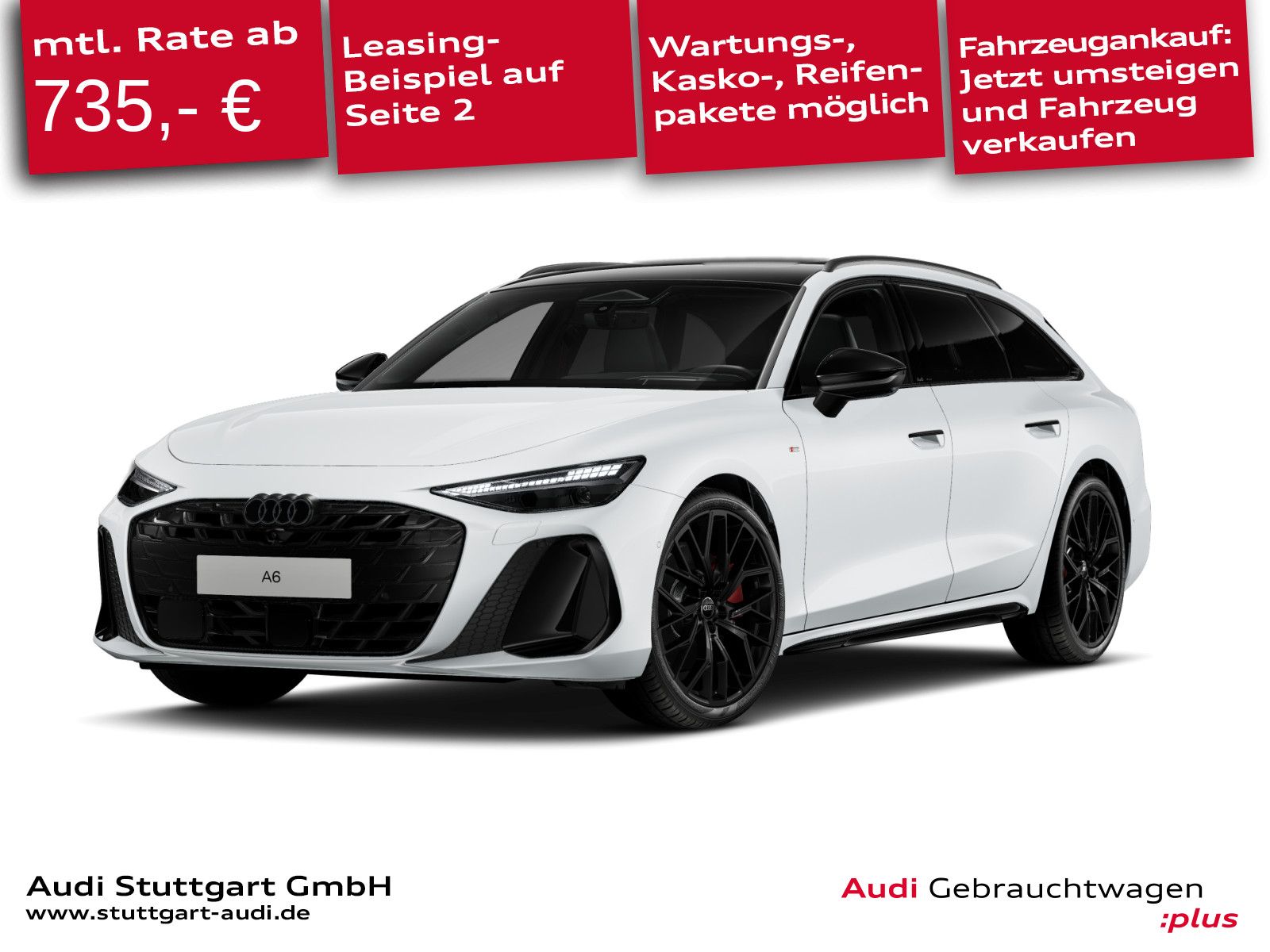 Audi A6 2026 г. Белый, пробег 18405 км