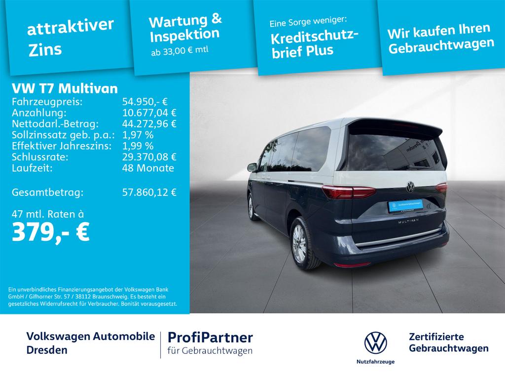 Volkswagen T7 MULTIVAN 2025 г. Синий, пробег 22435 км