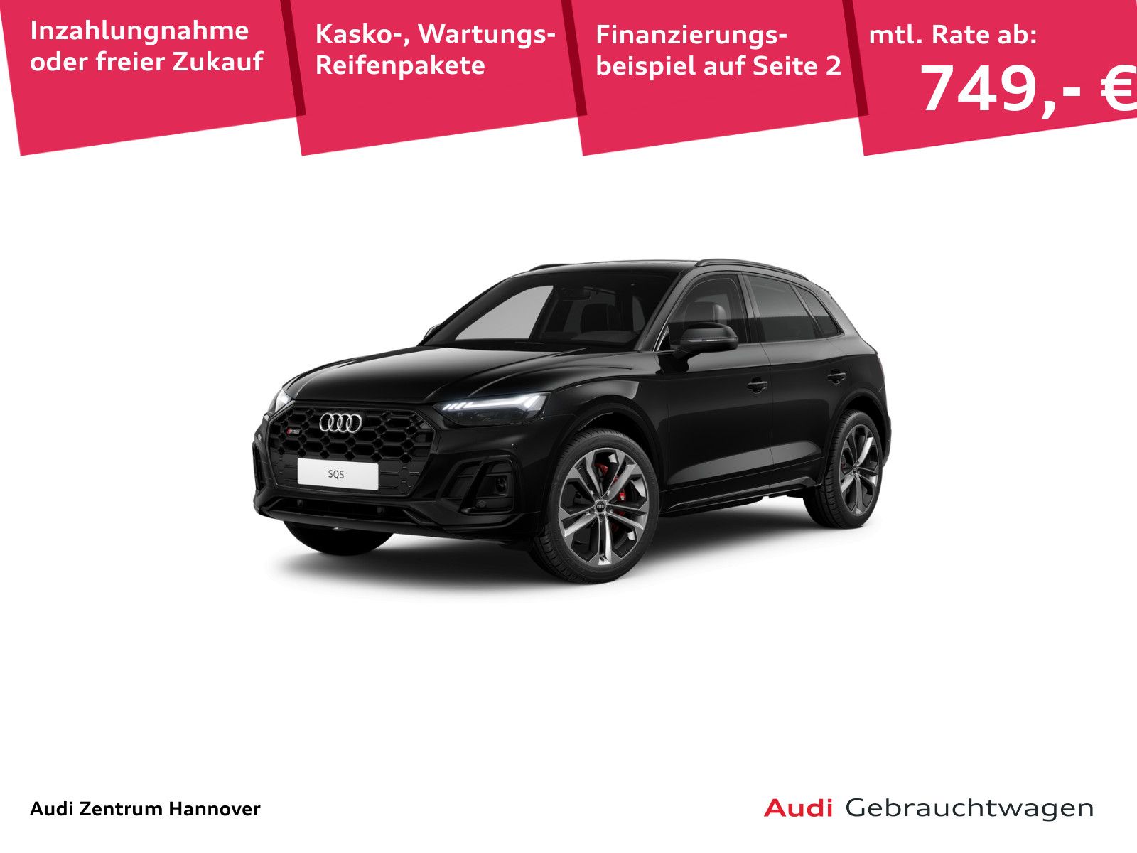 Audi SQ5 2025 г. Чёрный, пробег 21742 км