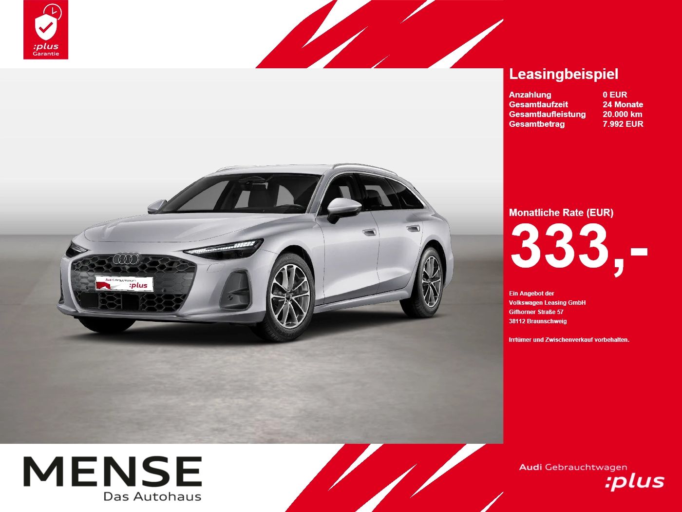 Audi A6 2026 г. Серебристый, пробег 20891 км