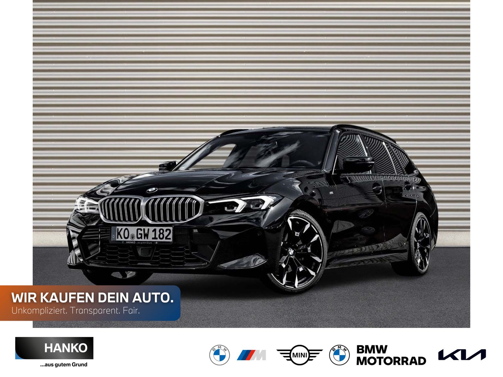 BMW 320 2025 г. Чёрный, пробег 19233 км