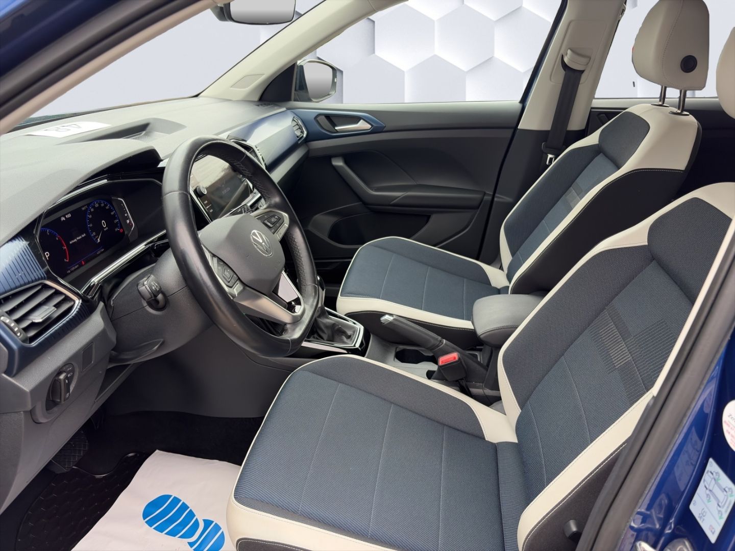 Volkswagen T-Cross 2023 г. Синий, пробег 43365 км