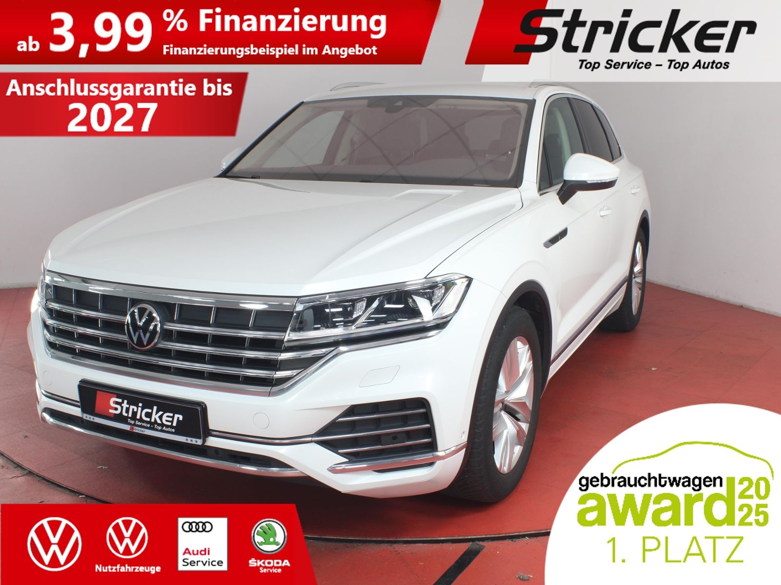 Volkswagen Touareg 2023 г. Белый, пробег 53125 км