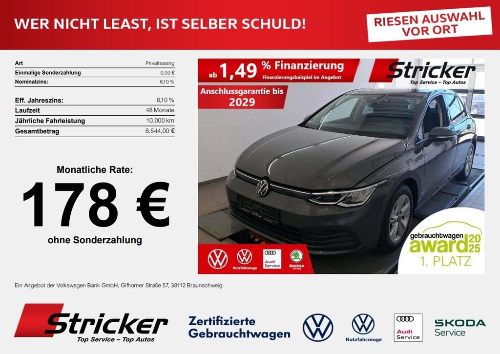 Volkswagen Golf 2023 г. Серый, пробег 49851 км