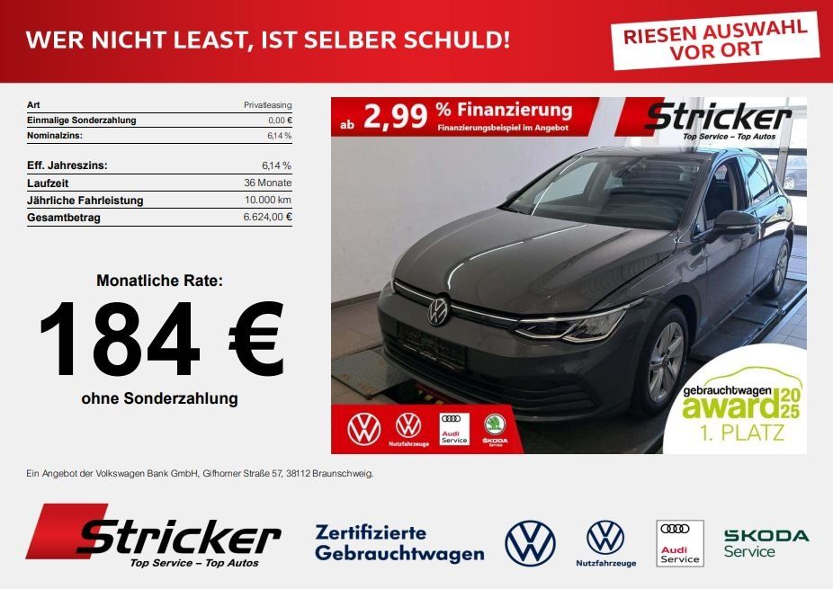 Volkswagen Golf 2023 г. Серый, пробег 49851 км