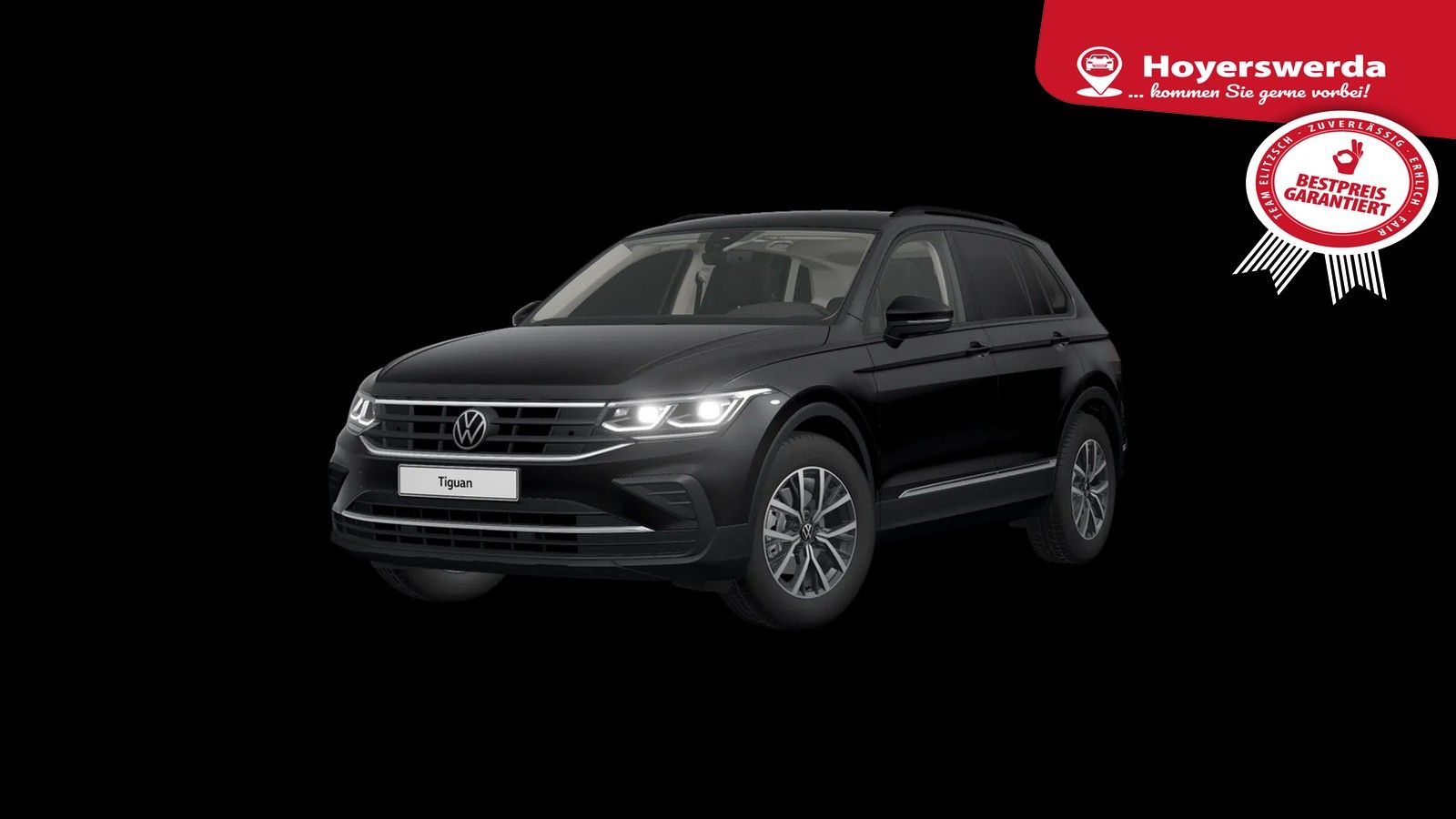 Volkswagen Tiguan 2022 г. Чёрный, пробег 59500 км