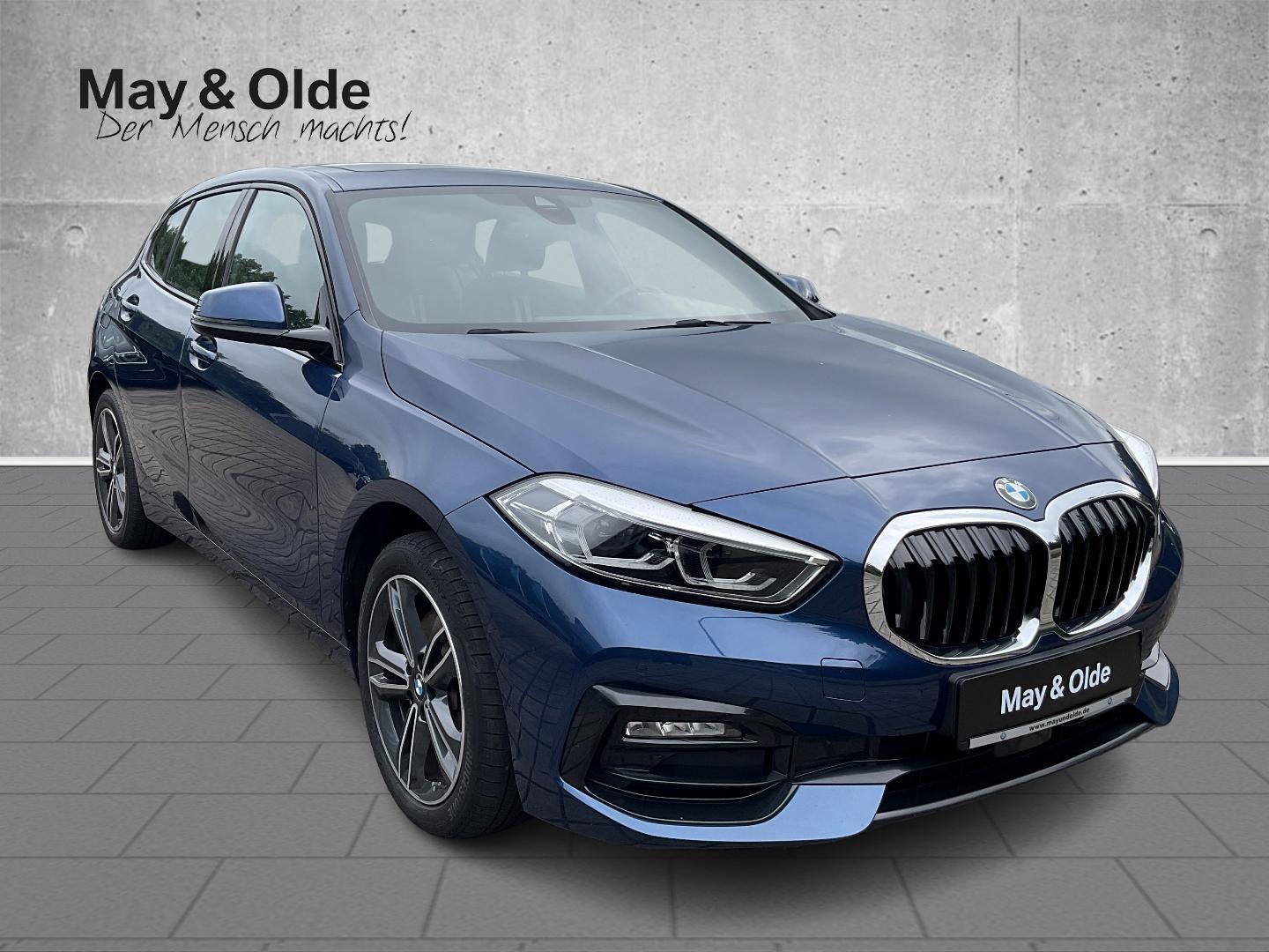 BMW 118 2023 г. Синий, пробег 49237 км