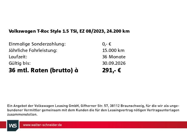 Volkswagen T-Roc 2023 г. Серый, пробег 24200 км