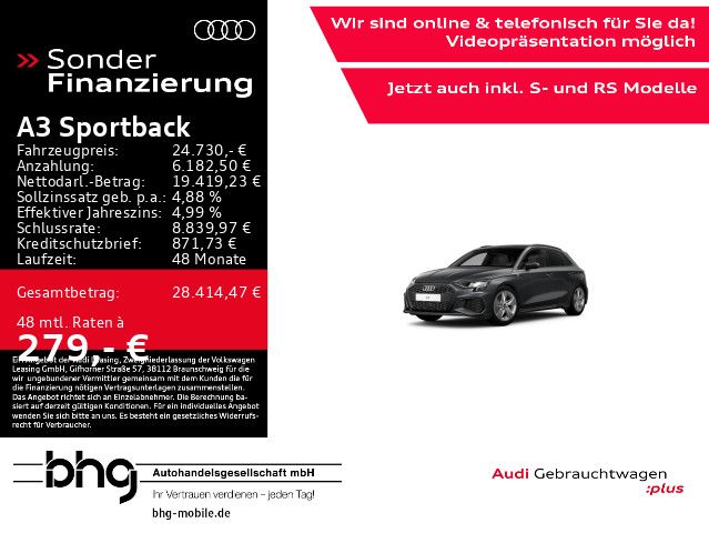 Audi A3 2022 г. Серый, пробег 49476 км