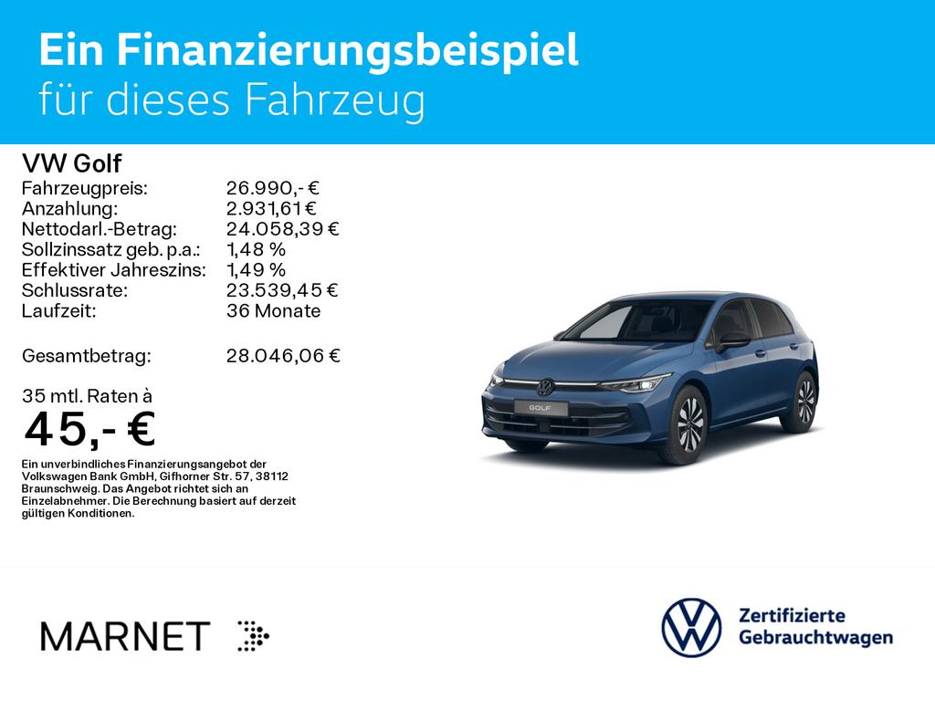 Volkswagen Golf 2025 г. Синий, пробег 20871 км