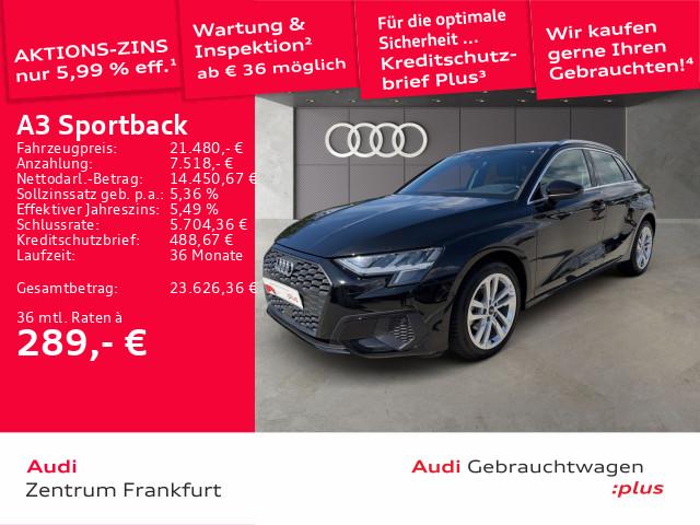 Audi A3 2023 г. Чёрный, пробег 57831 км