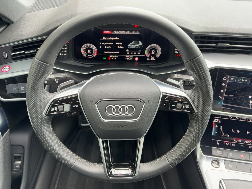 Audi A6 2023 г. Синий, пробег 58140 км