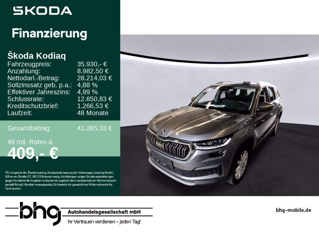 Skoda Kodiaq 2023 г. Серый, пробег 56546 км