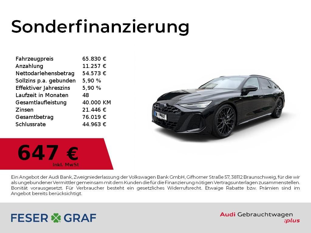 Audi A6 2025 г. Чёрный, пробег 17890 км