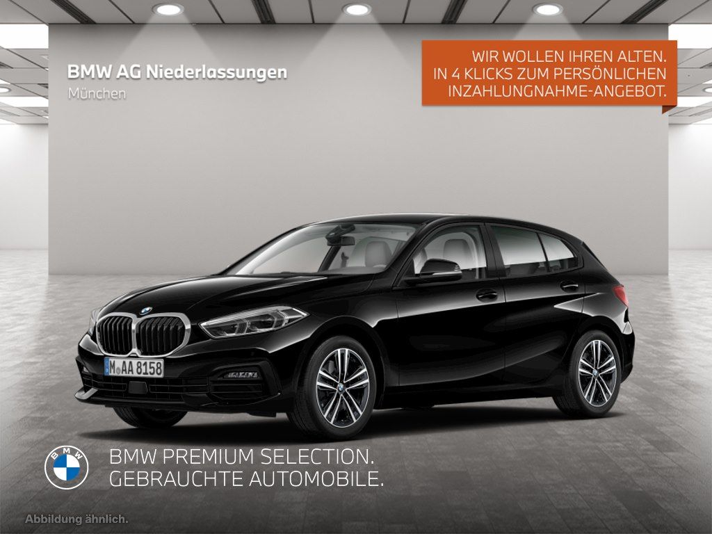 BMW 120 2022 г. Чёрный, пробег 30823 км