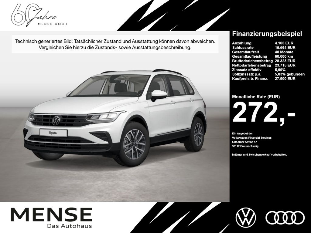Volkswagen Tiguan 2023 г. Белый, пробег 40848 км